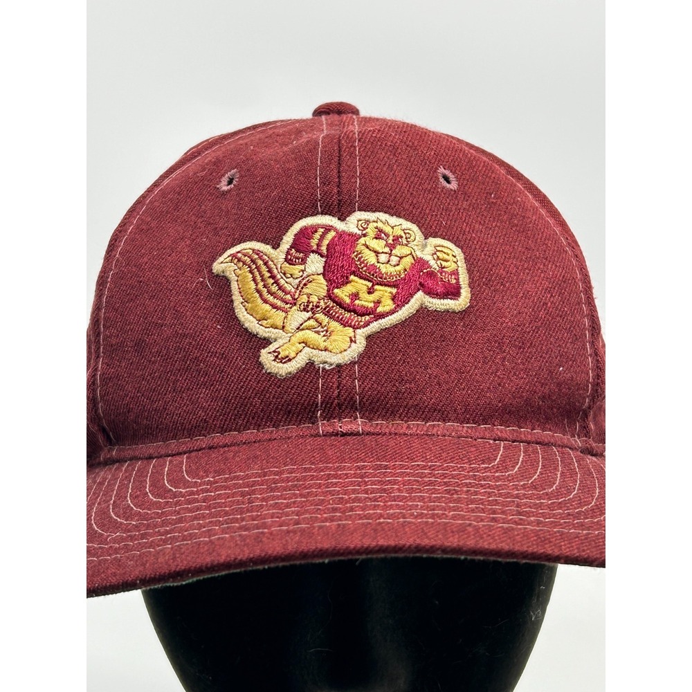 Vtg U‎ of M Minnesota Golden Gophers Embroidered On Wool YA Snap Back Hat 1960s